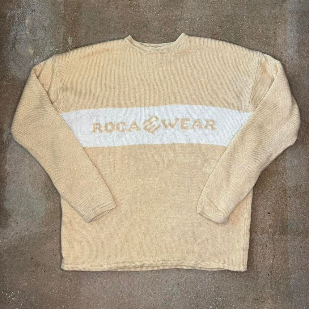 Rocawear Men's Cream and‎ Tan Jumper